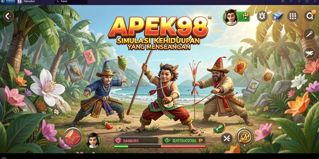 Tampilan gameplay menarik APEK88 dalam simulasi kehidupan.