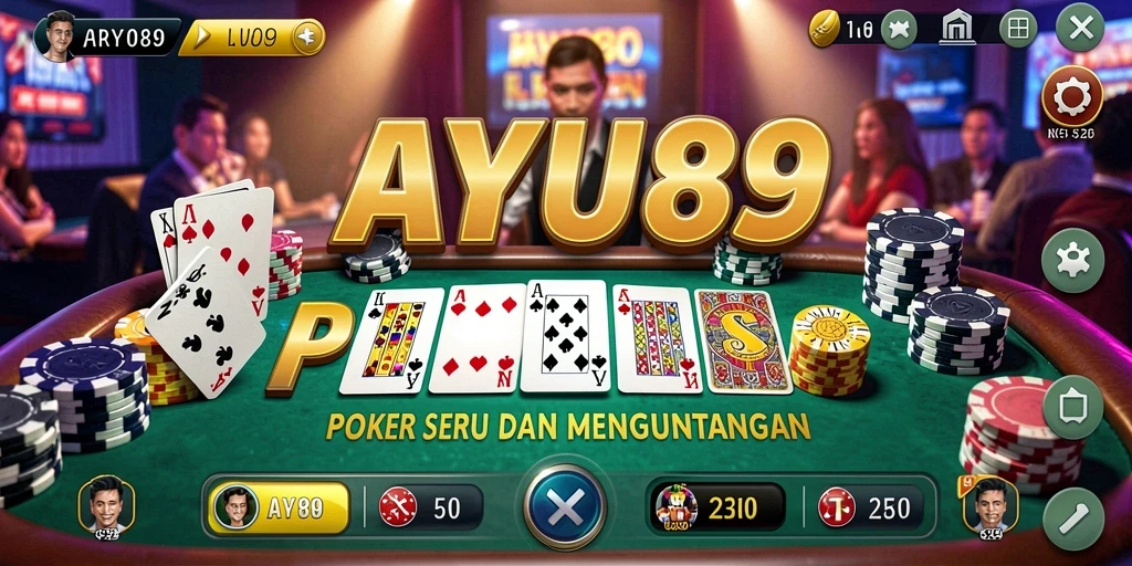 Tampilan gameplay poker AYU89 yang menegangkan dan menggembirakan.
