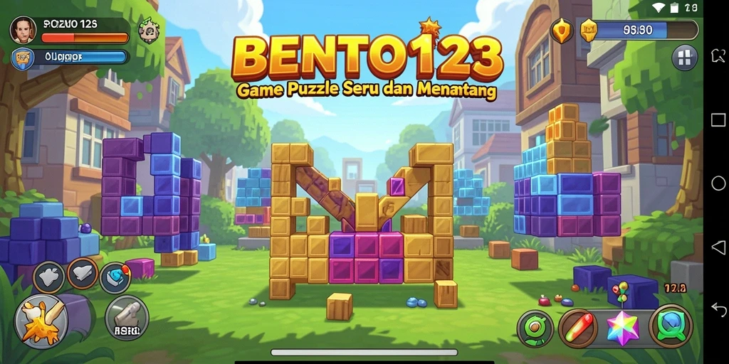 Screenshot BENTO123 menampilkan gameplay permainan puzzle yang seru.