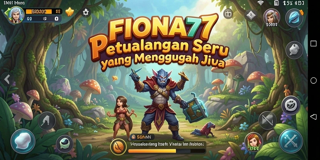 Tangkapan layar utama dari gameplay <strong>FIONA77</strong> yang menarik dan menantang.