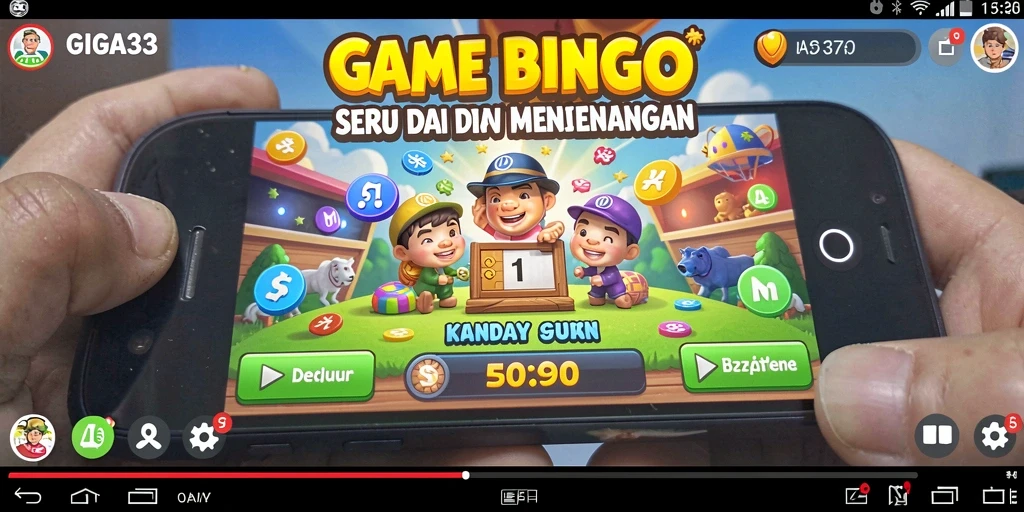 Tampilan gameplay seru dalam aplikasi GIGA33 Bingo.