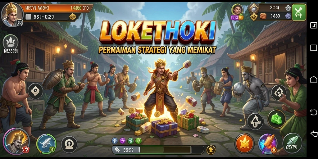 Tampilan gameplay LOKETHOKI yang penuh aksi dan strategi.