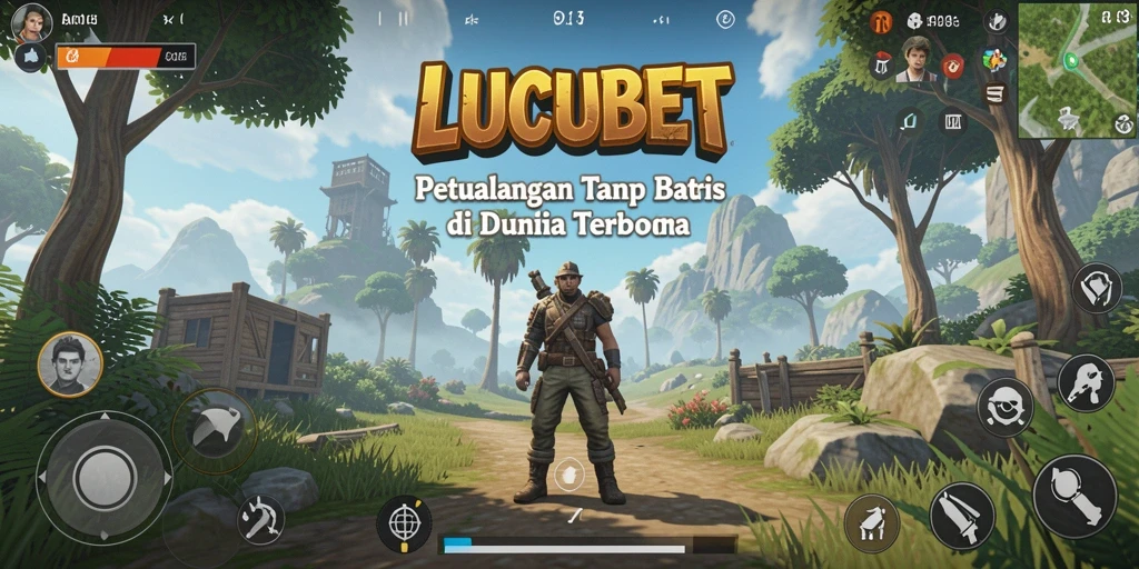 Menampilkan gameplay menarik LUCUBET dalam dunia terbuka yang luas.