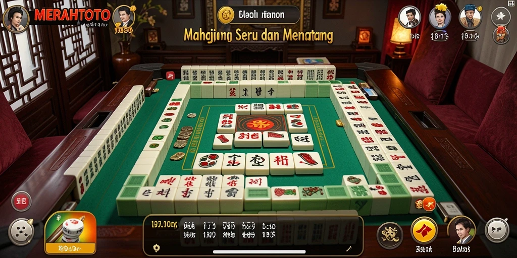 Tangkapan layar gameplay MERAHTOTO menampilkan aksi seru Mahjong.