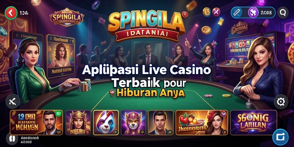 Tampilan seru gameplay Live Casino SPINGILA dengan dealer langsung.