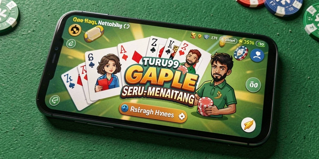 Tampilan gameplay TURU99 yang menampilkan suasana seru permainan Gaple.