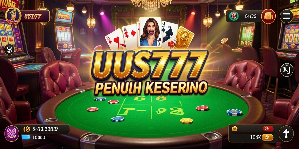 Screenshot gameplay UUS777 menampilkan suasana Kasino yang mengesankan.
